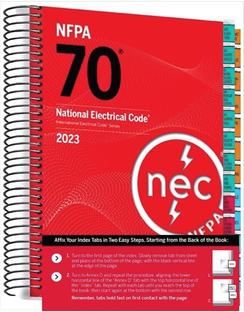 NFPA 70 National Electrical Code 2023 Edition Spiralbound with Tabs | NEC Code Book Spiral Bound: ISBN 9781455929375