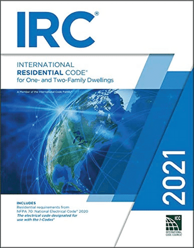 2021 International Residential Code, IRC Code Book: ISBN 9781609839574