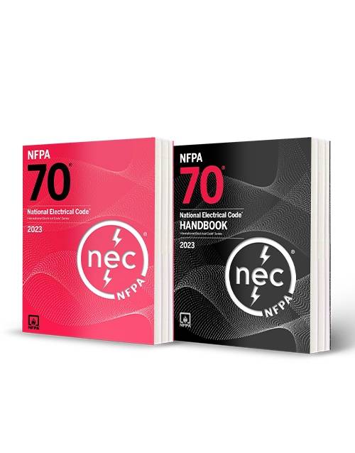 NFPA 70 National Electrical Code (NEC) 2023 Edition Paperback + NFPA 70 National Electrical Code Handbook 2023 Edition Hardcover Combo