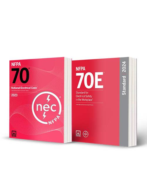 NFPA 70E Standard for Electrical Safety in the Workplace 2024 Edition + NFPA 70 National Electrical Code 2023 Edition Paperback Combo